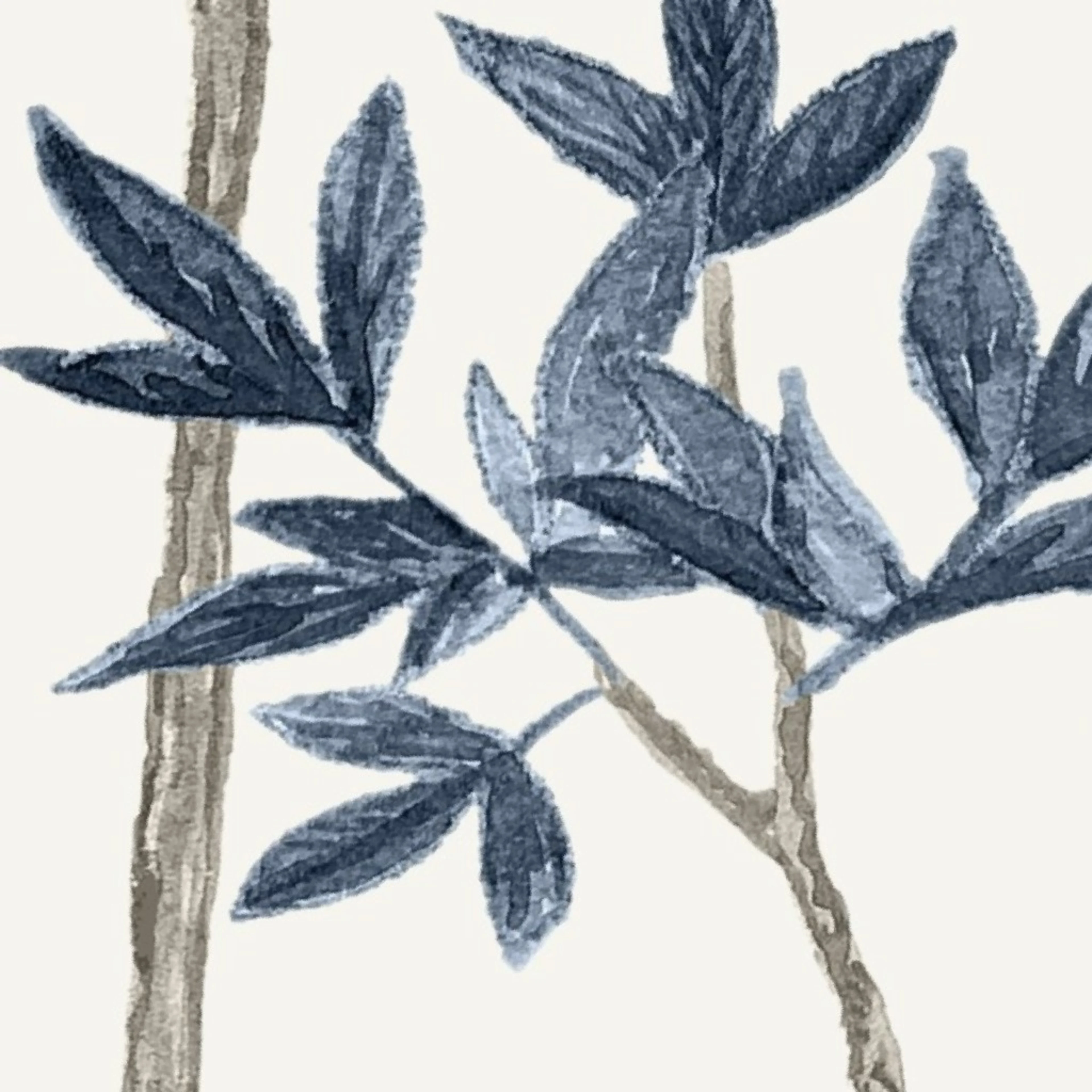 Click to favorite design141  Slate Blue on Cream Climbing Branches Wallpaper by danika_herrick