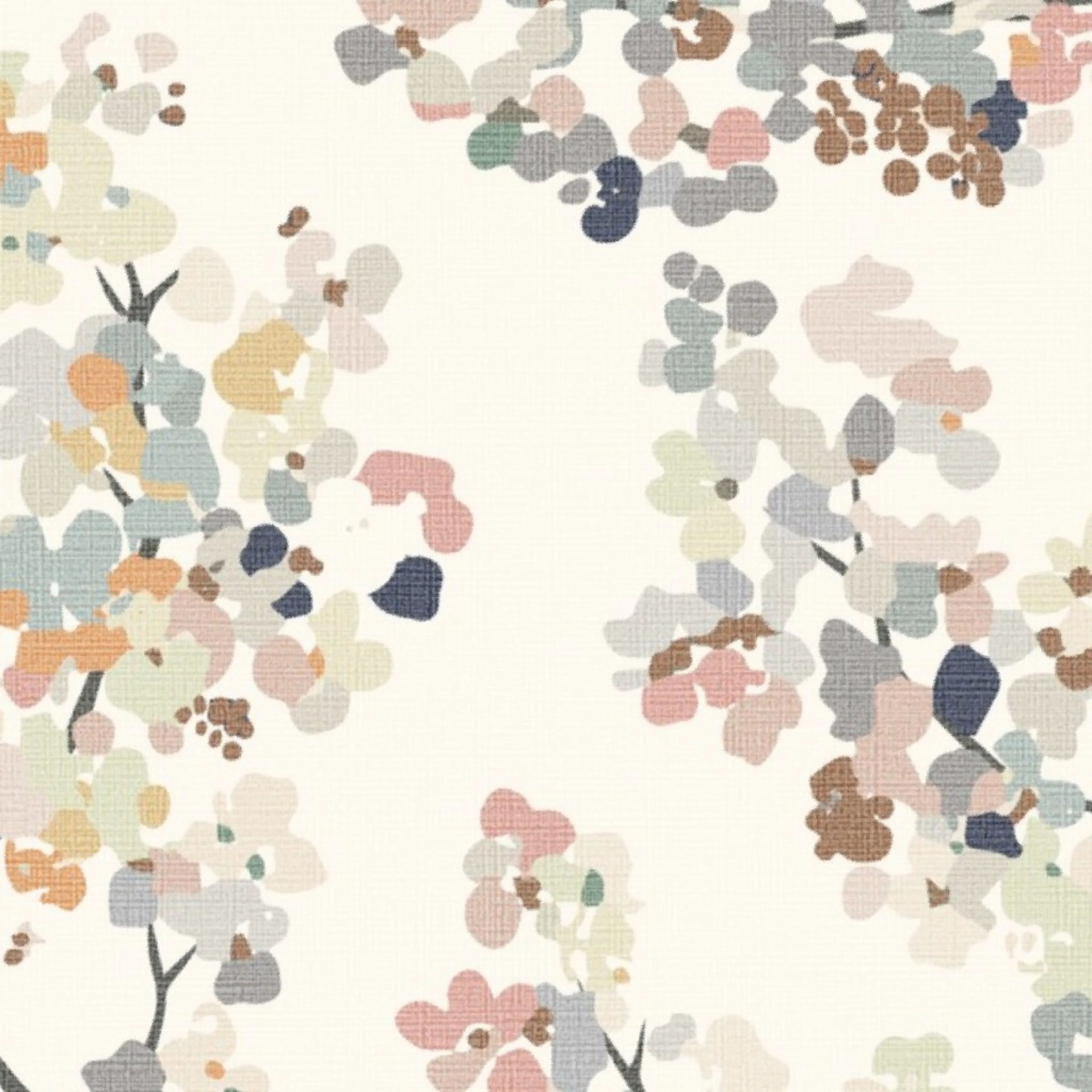 Flowering Blossom Wallpaper - Umber - Japanese Sakura Tree by kuriyamadesigns