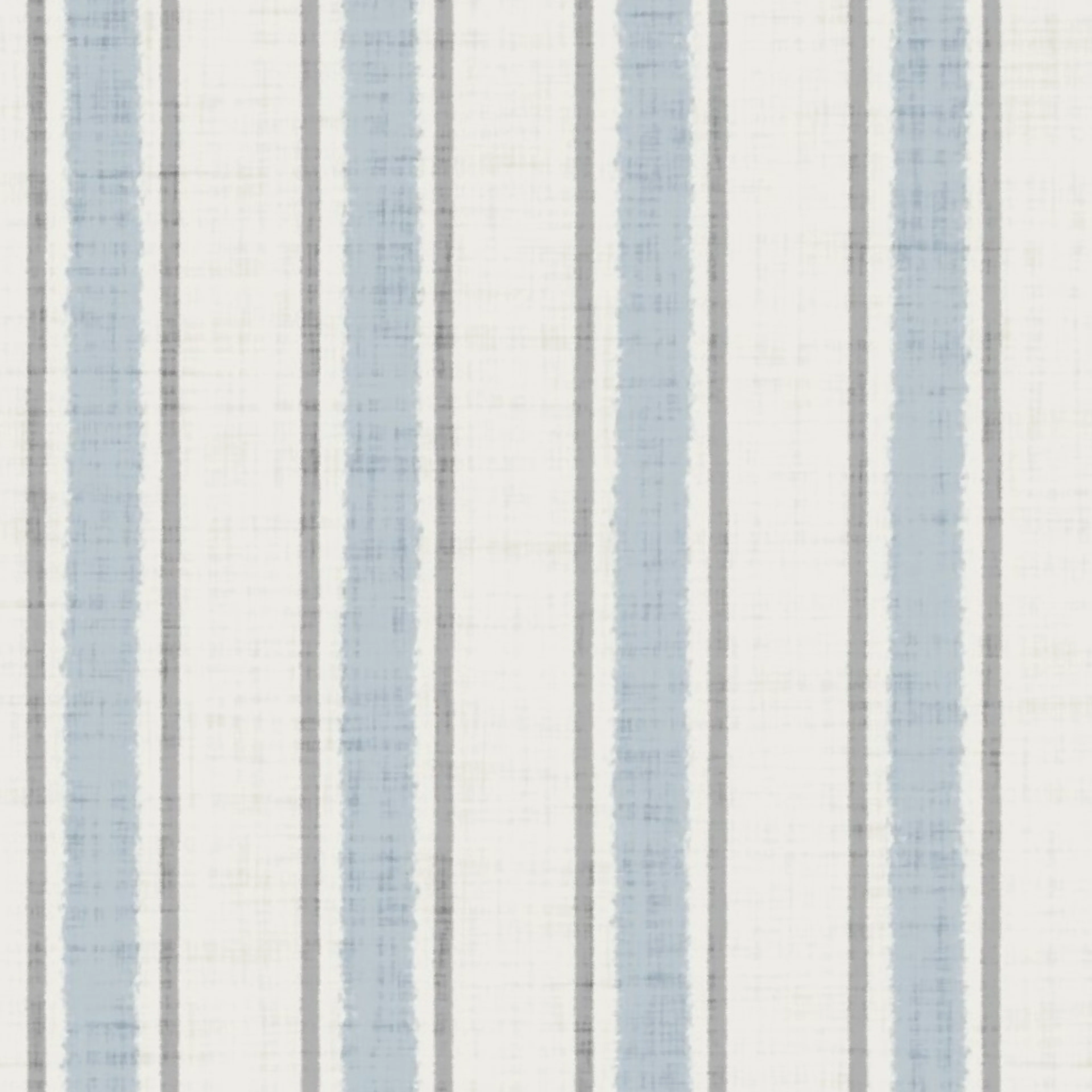 Small - grainy ticking stripes with linen texture - ivory & blue & gray Wallpaper by jo_richardson_art