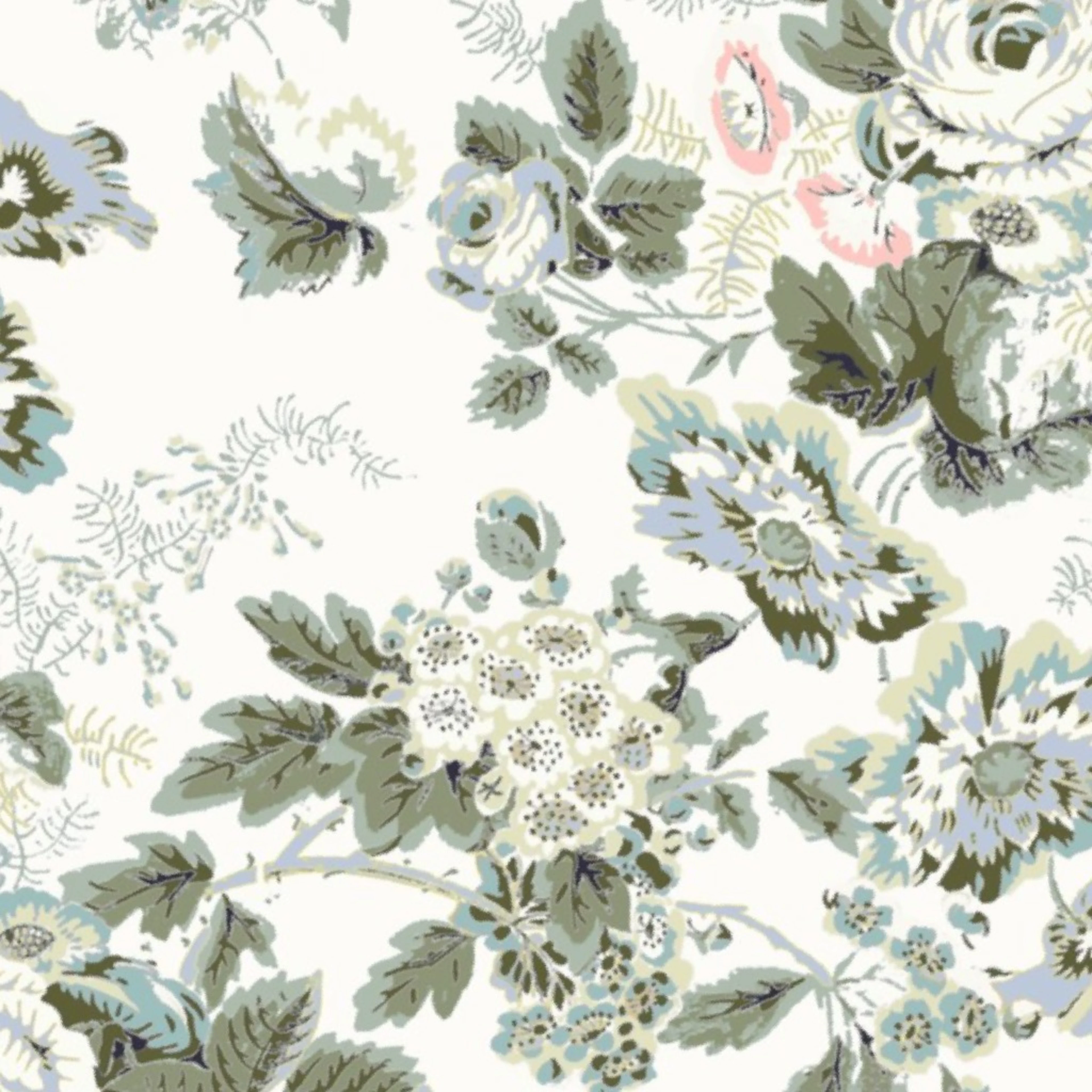 English Chintz Color Sage Wallpaper by whitneyenglish