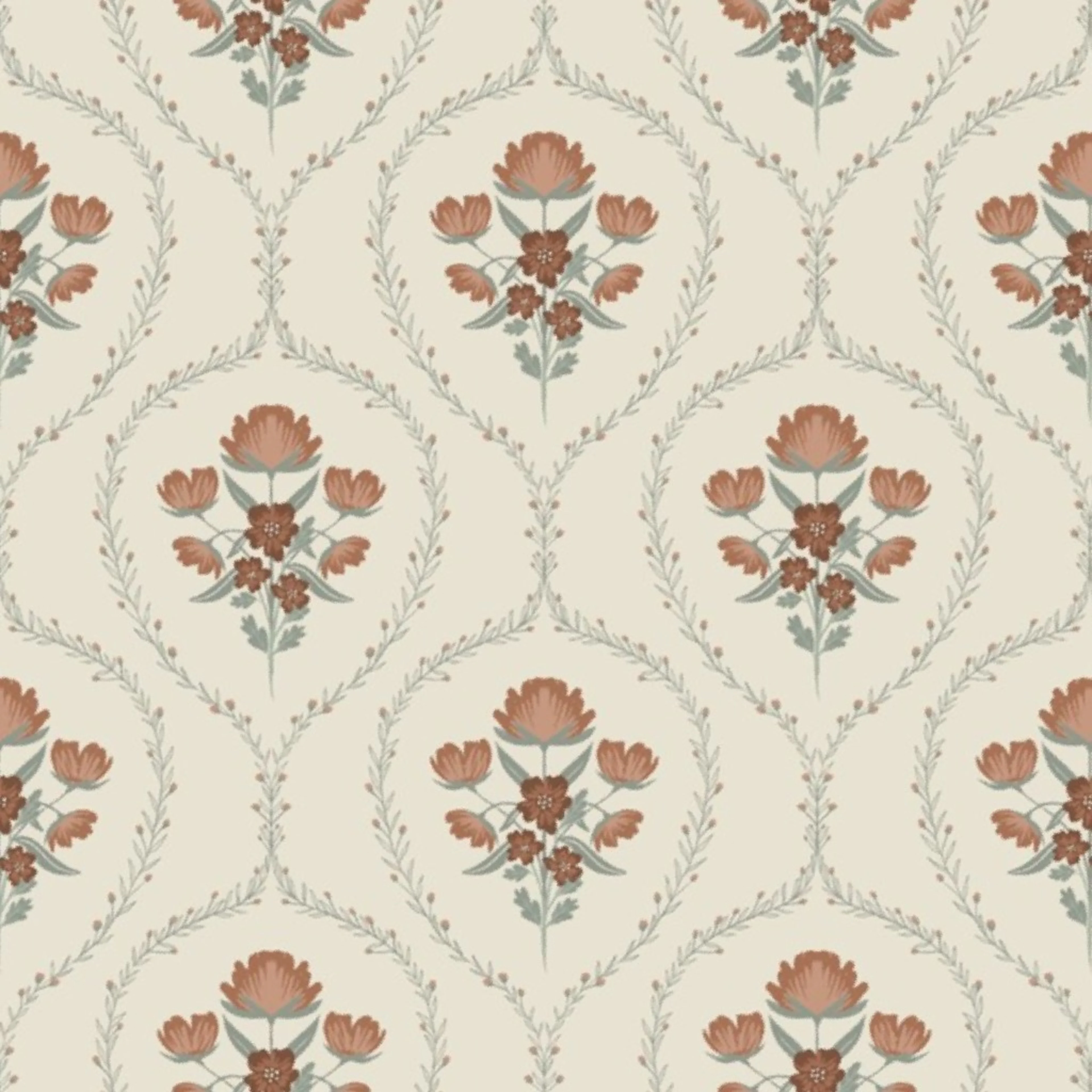 Wallpaper in French Country Floral- Original (SM) Image of the artist cheerfulcollective Design by cheerfulcollective