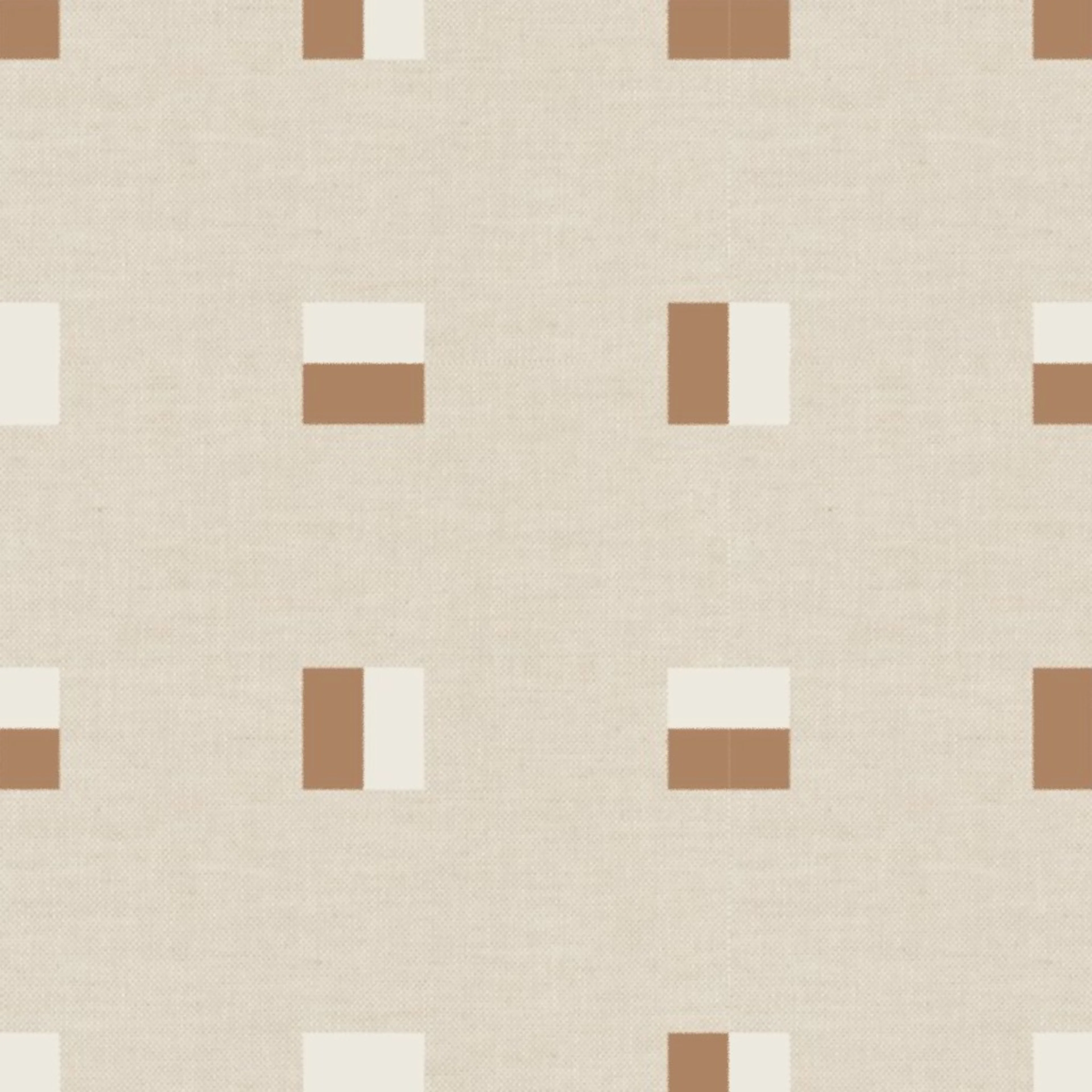 Wallpaper in Modern Warm Minimalism / Spinning Square Striped Dots in Beige and Brown Design by pemjo_studio