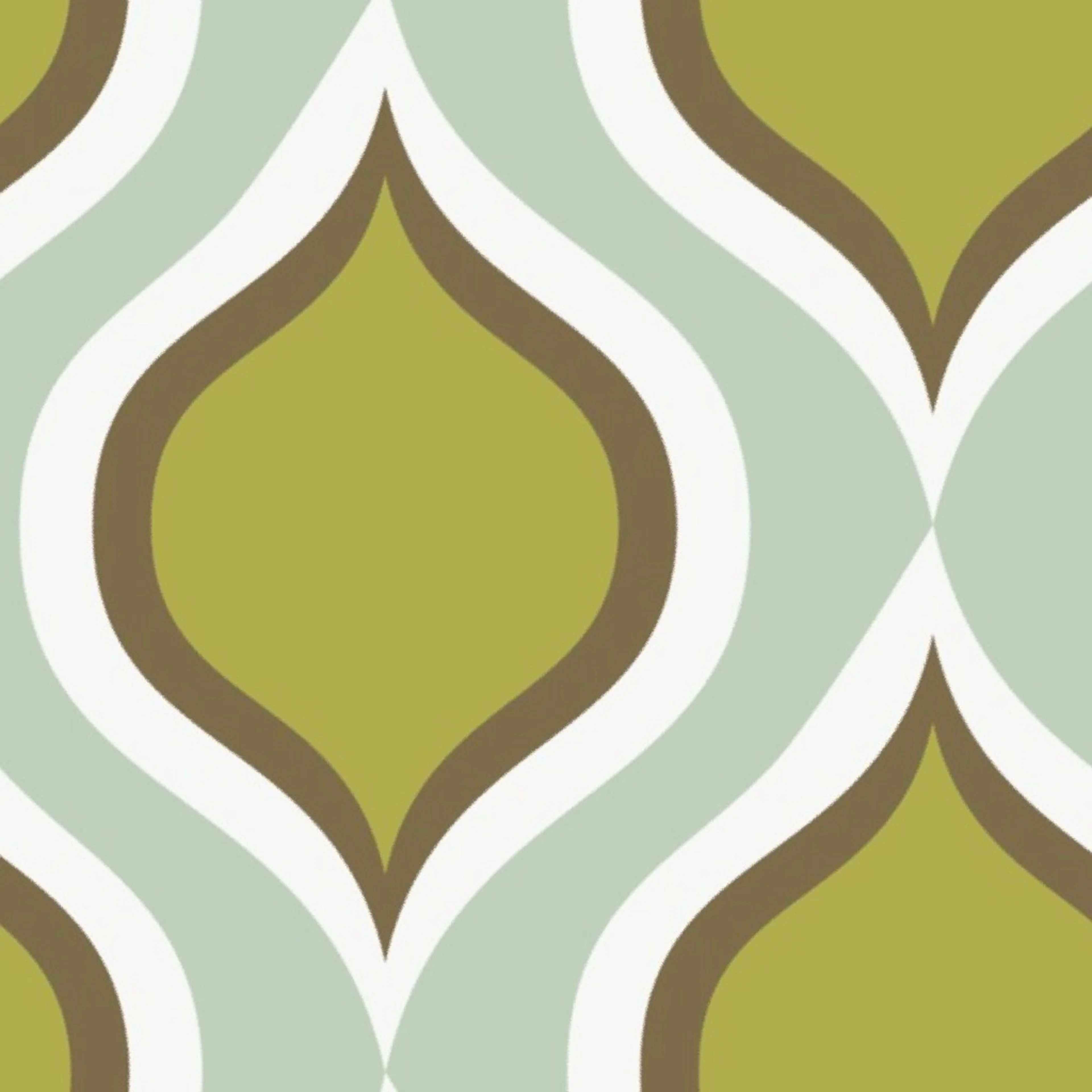 Wallpaper in Retro Ogee - Earth - Large by aliwilkinsondesigns